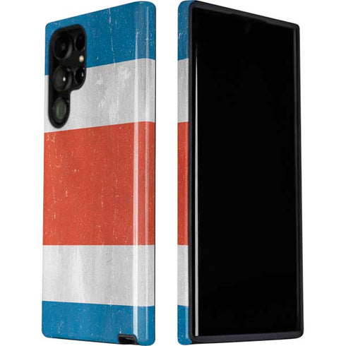 Costa Rican Flag Distressed Galaxy S22 Ultra Pro Case